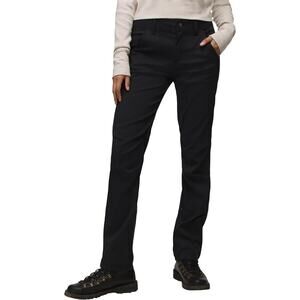 Prana Women's 6 Short Black Stretch Zion Straight Pants Mid Rise Outdoor O9-8
